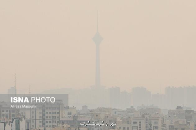 کیفیت هوای سه ایستگاه تهران در وضعیت بنفش