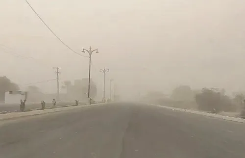 طوفان ۱۰۸ کیلومتری در زابل گرد و خاک دید افقی را به ۱۵۰۰ متر رساند