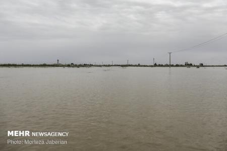 اثر جهانی بند میزان شوشتر به زیر آب رفت